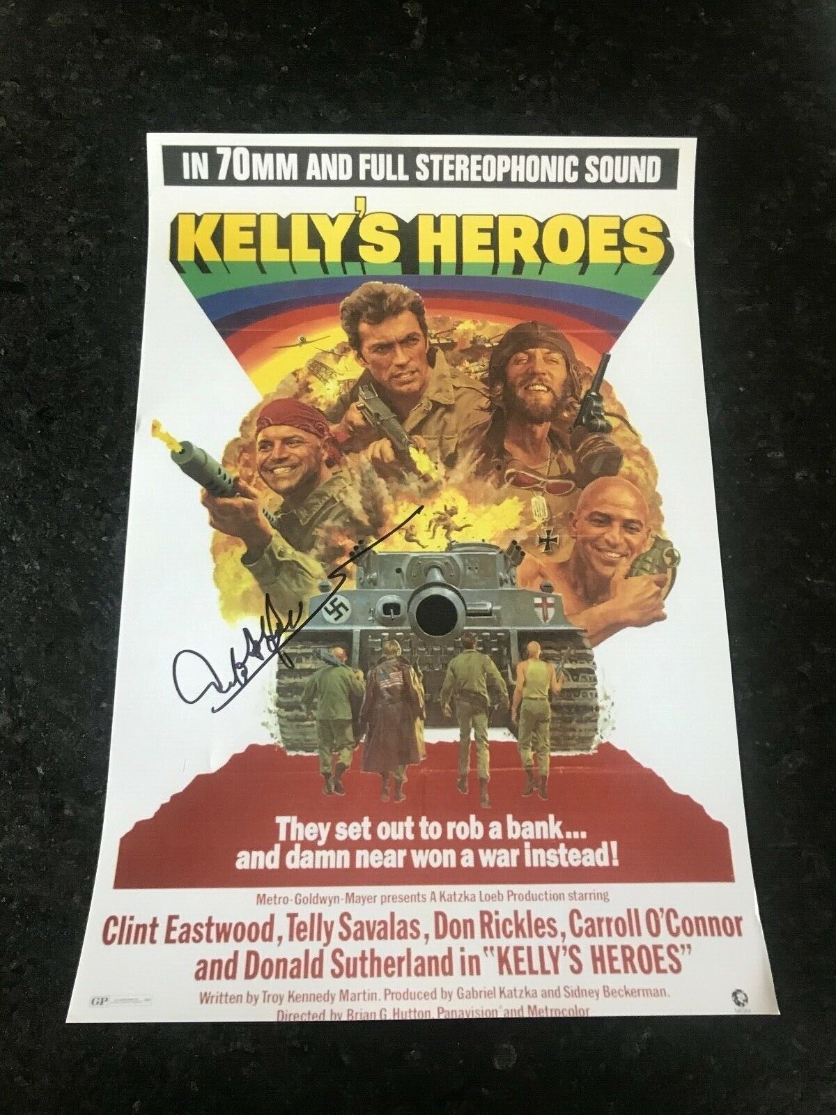 * LALO SCHIFRIN * signed 12x18 poster * KELLY'S HEROES * COMPOSER * COA * 1