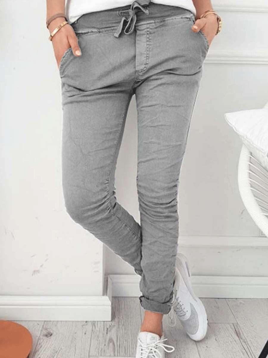 Casual Slim-fit Stretch Pants