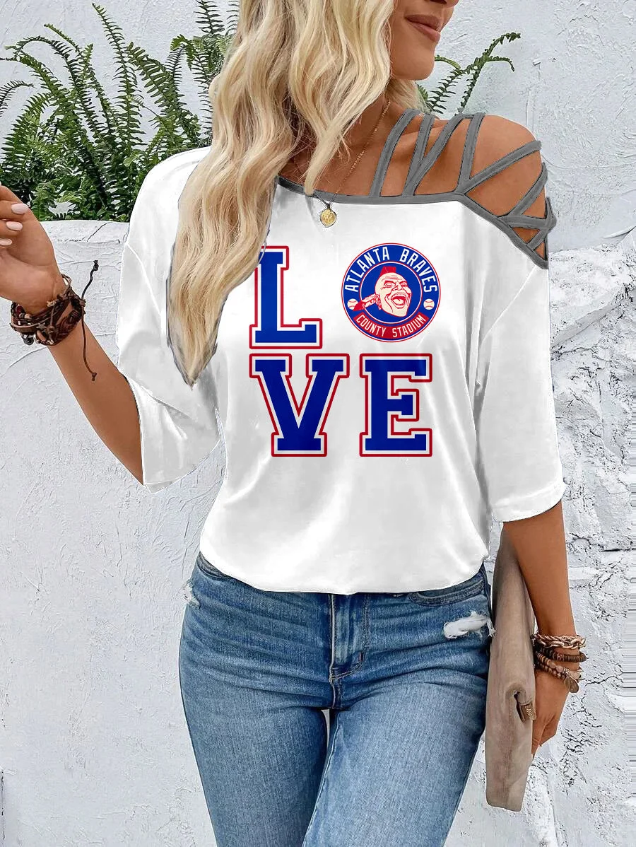 Style & Comfort for Mature Women Criss Cross Asymmetrical Neck Tee