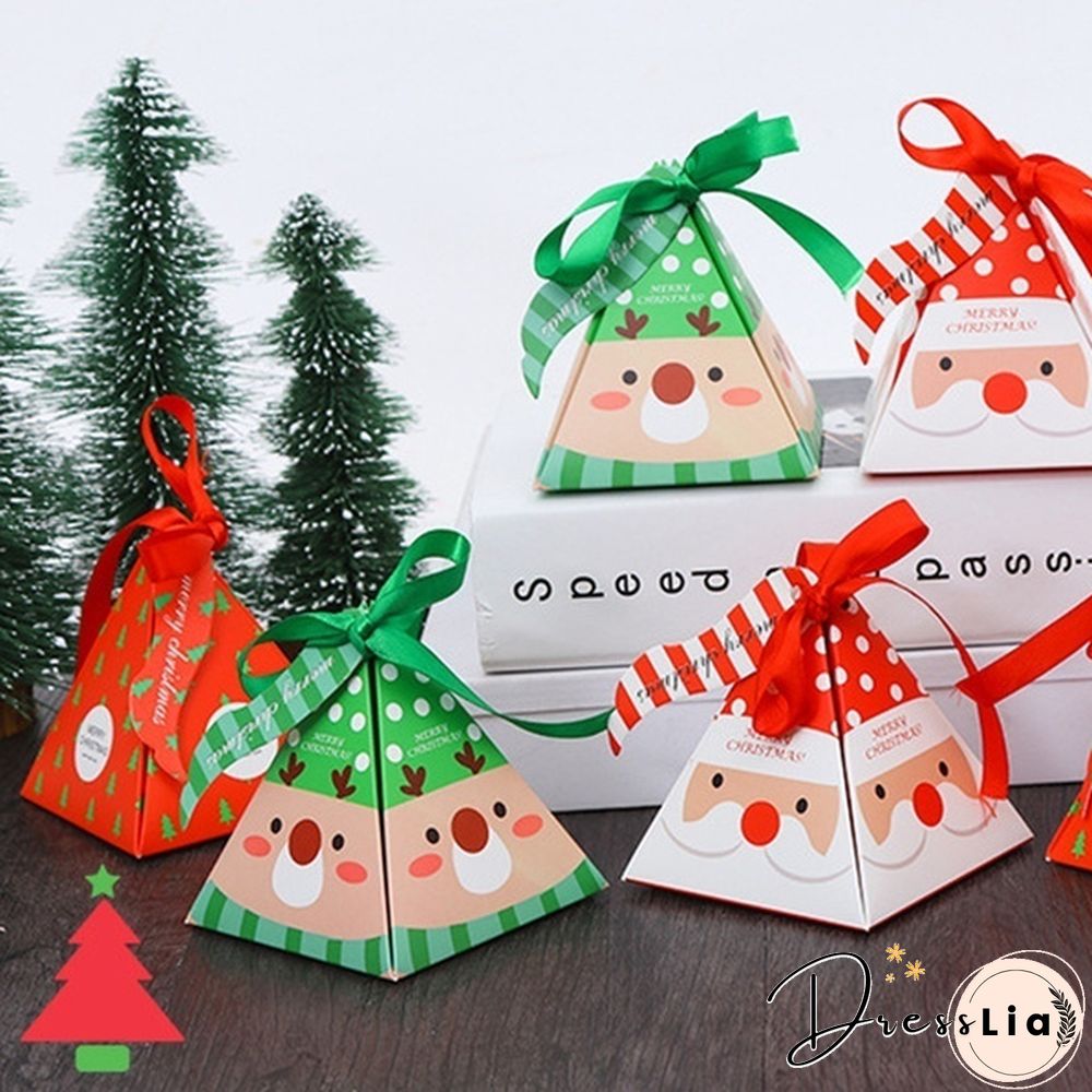 5/10PCS New Kids Favors Gift Package Creative Christmas Decoration Paper Carrier Candy Box Xmas Bags