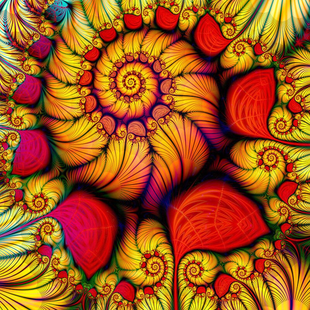 

30*30CM - Round Drill Diamond Painting - Abstract Pattern, 501 Original