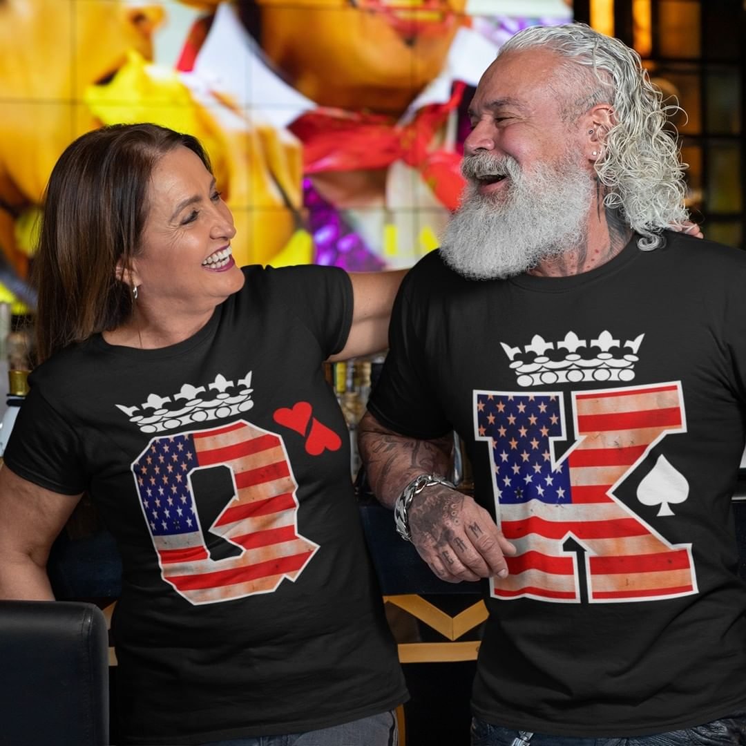 QUEEN and KING of 4th July-for Card Players T-shirt Celebrating 4th Of July - Independence Day