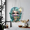Diamond Painting Acrylic Mermaid Girl Hanging Pendant