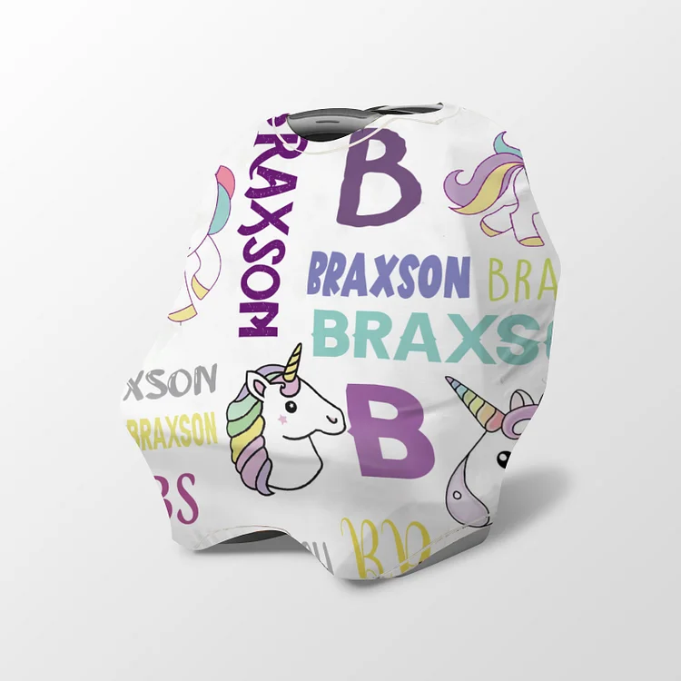 Personalized Unicorn Baby Car Seat Canopy| Canopyl231