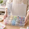 9Psc Pumpkin +24Pcs Round Bottles Diamond Painting Containers Multi Purpose Portable Plastic Case Box with Stickers & Compartments Arts Crafts Storage Bottle for Hardware Rhinestone (9-24pcs)