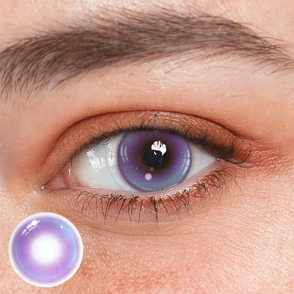 Cosplay Pudding Purple Coloured Contact Lenses