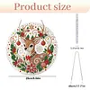 Christmas Reindeer 2D Flat DIY Diamond Painting Pendant 9.84x9.84in