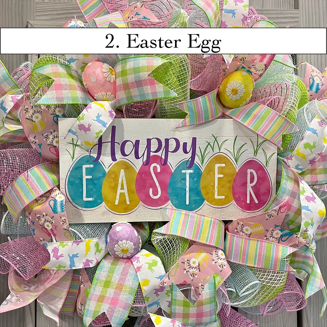 Easter Wreath for front door, Easter Egg Wreath, Decomesh Easter Wreath, Easter Bunny Wreath, Easter Party Decor, Easter Decor Farmhouse