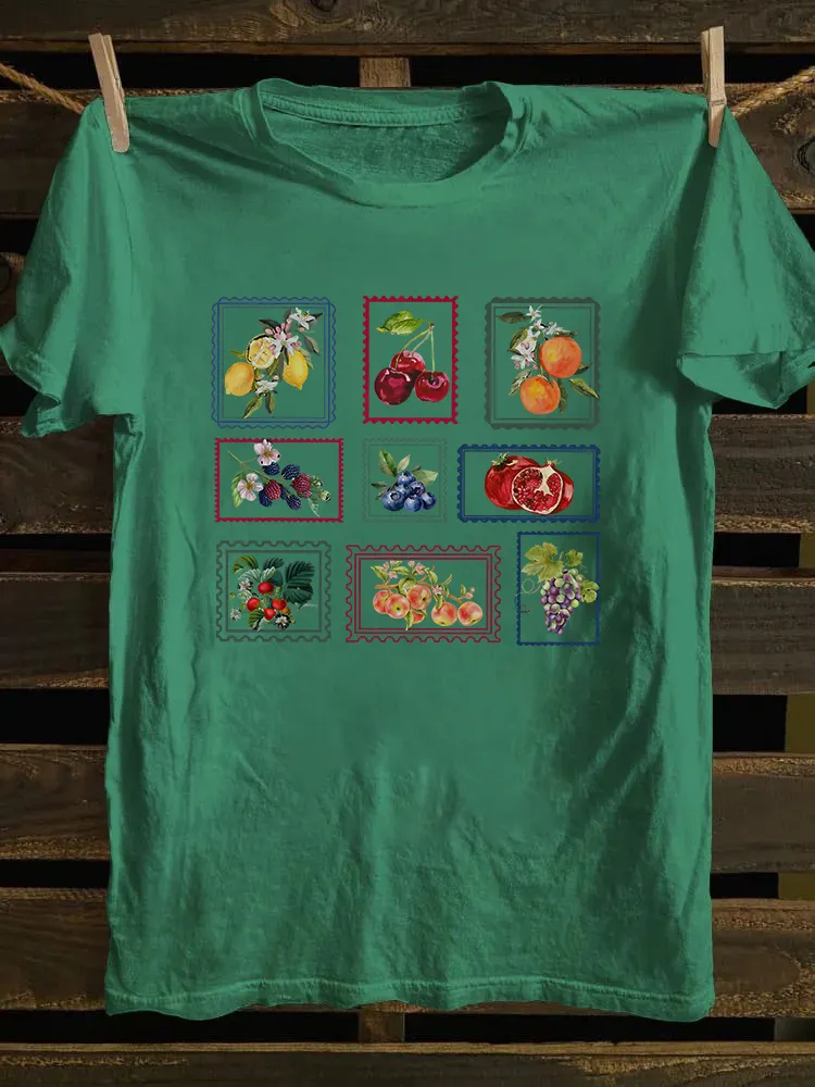 Summer Fruit Stamp T-shirt