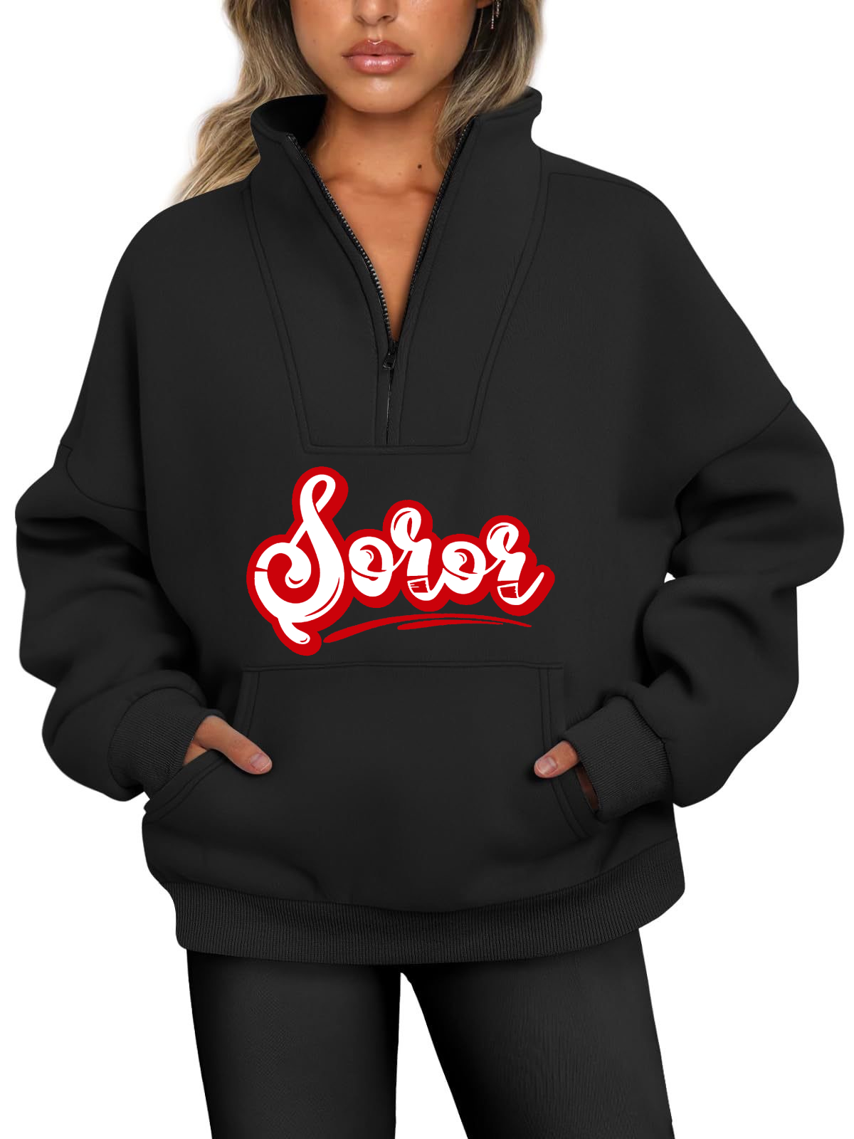Casual Turtleneck Zipper Sweatshirt