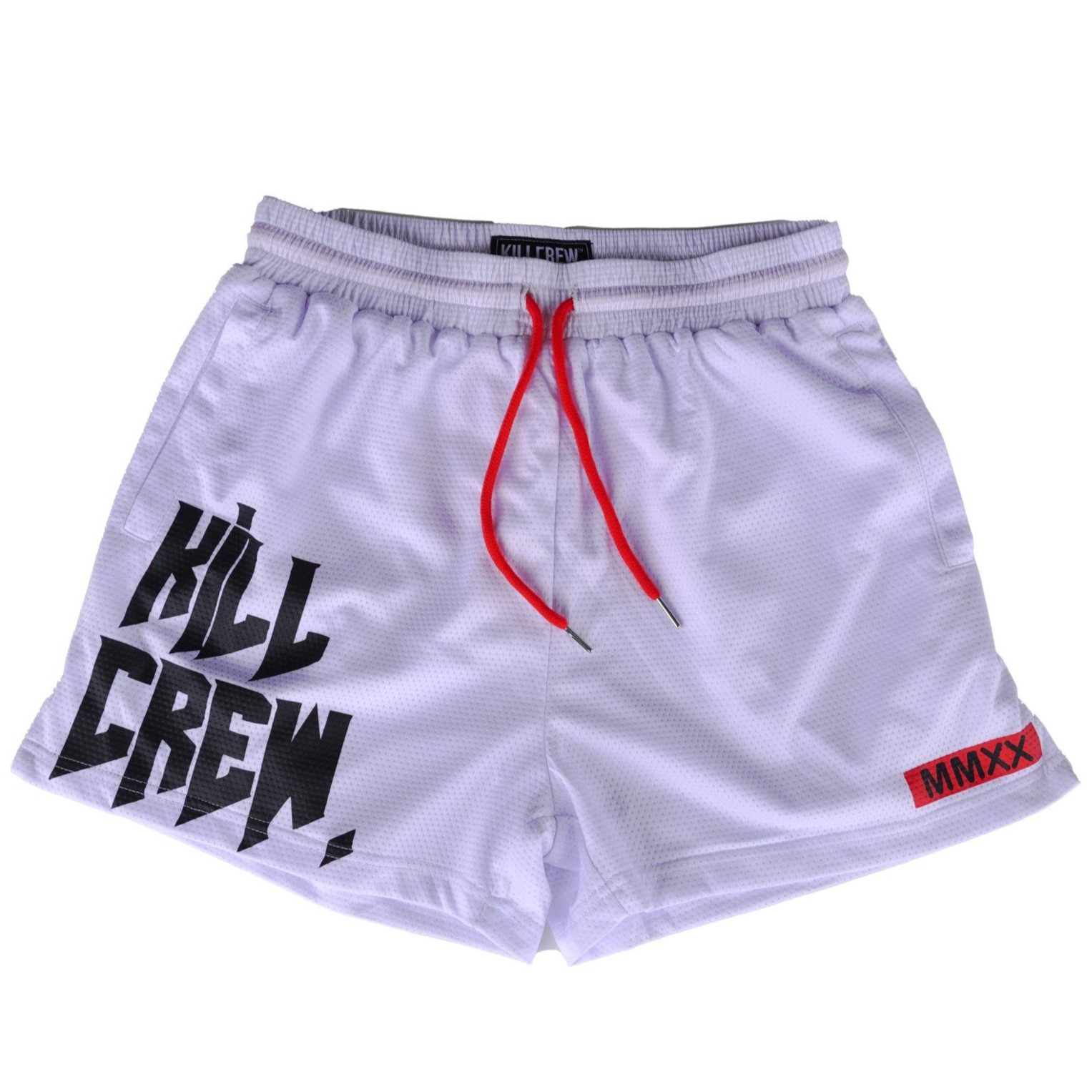 VETROSE® MUAY THAI SHORTS (MID THIGH CUT) - WHITE 7.74 Kill Crew