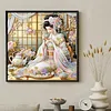 5D DIY Diamond Art Painting Kit Partial Drill Japanese(Tea Kimono Lady)