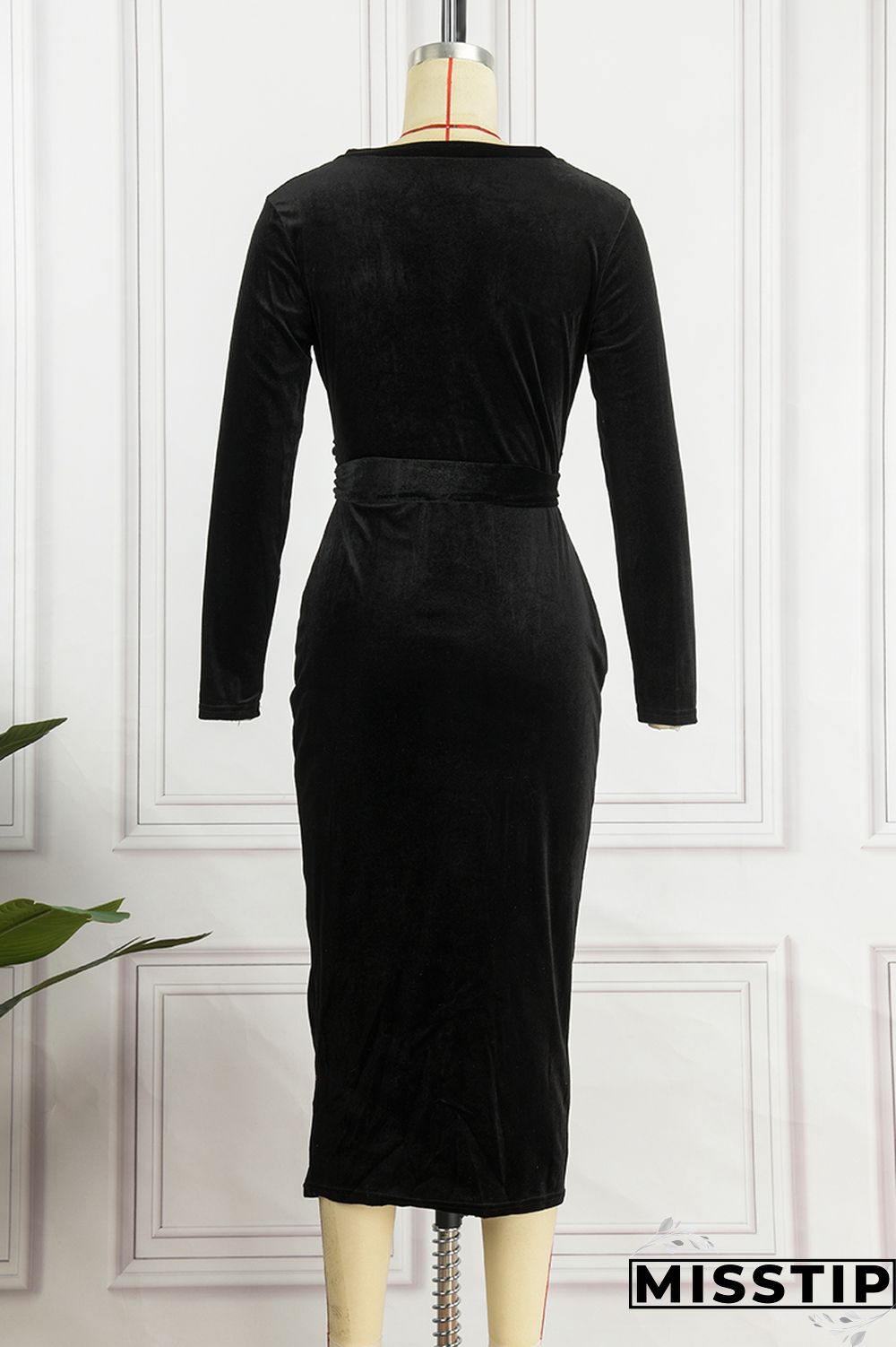 Burgundy Casual Solid Patchwork Frenulum O Neck Long Sleeve Dresses