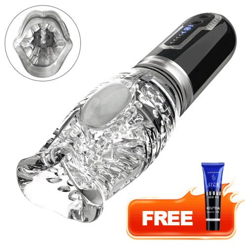 GAWK GAWK 9000 Male Masturbator &ndash; 5 Rotation Modes, 7 Vibration Patterns, Dual Bullets, Squeezable Pressure Control & Textured Sleeve By Rose Toy