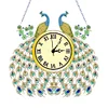 DIY Diamond Painting Special Shaped Art Clock Kits(Peacock)