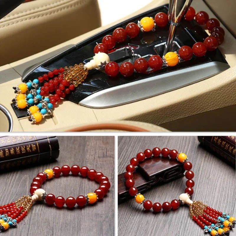 Dragon Vein Agate Balance Bracelet Car Decoration