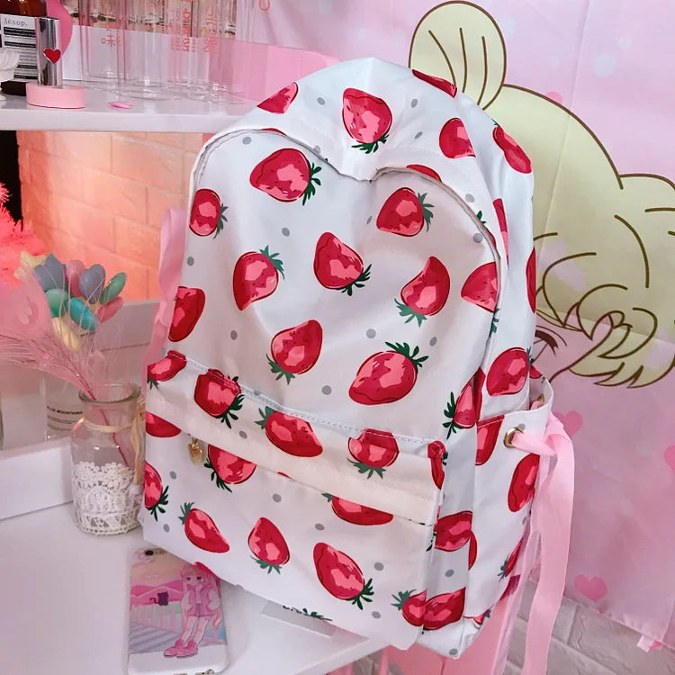 Kawaii Sweet Strawberry Backpack SP1812346