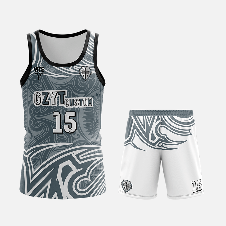 YITE | XSCQ25-013- Gray And White  Touch football Uniforms