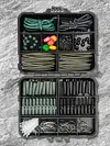 277Pcs Carp Fishing Lures Accessories with Storage Box Swivels Bait Hooks Set