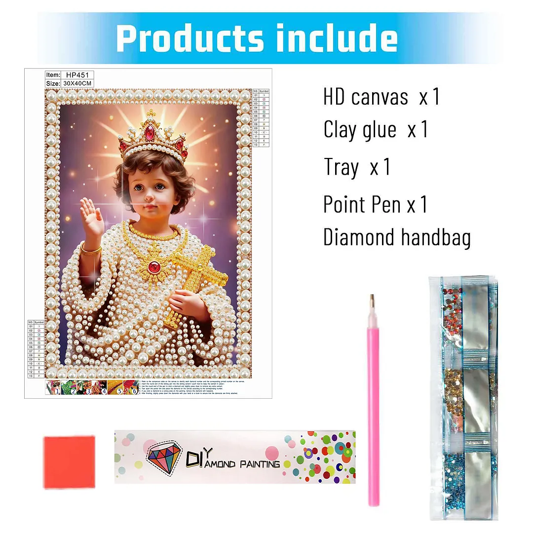 Jesus Special Shaped DIY Partial Drill Pearl Diamonds Painting for Adults Beginners Home Decor Pearl Gem Paintings Picture Arts Craft 11.81x15.75In