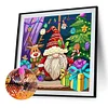 Diamond Painting -DIY Round Partial AB Drill Christmas Gnome(45x45cm)