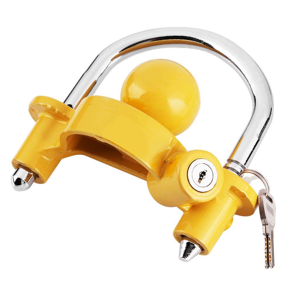 

Universal Heavy Duty Hitch Lock Caravan Trailer Ball Coupler Lock Yellow, 501 Original