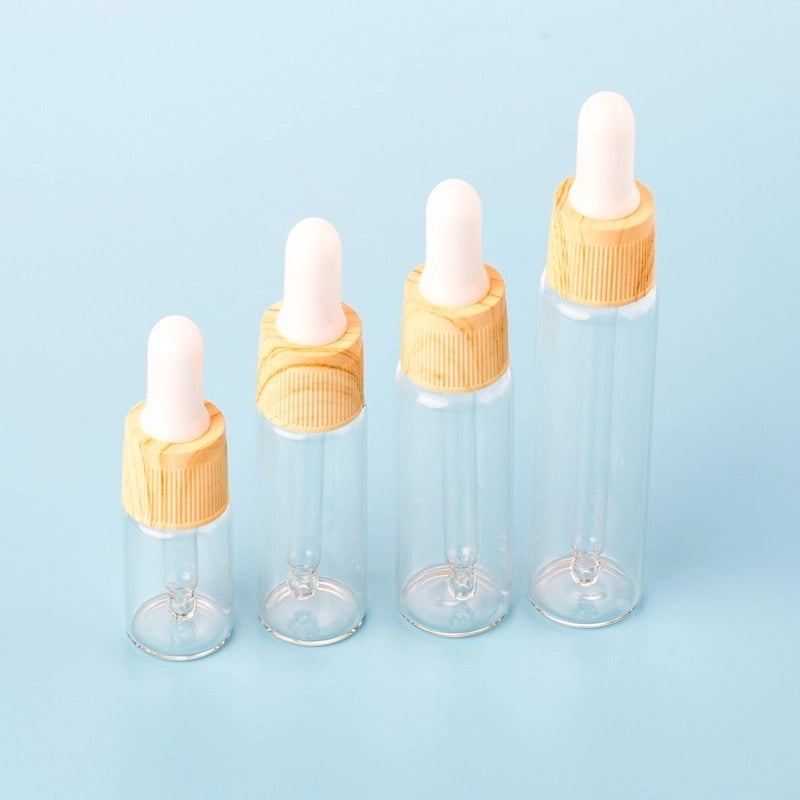 Wood Grain Glass Dropper Sub-bottling Sample Essential Oil Empty Bottle Foundation Cosmetic Travel Portable Bottle