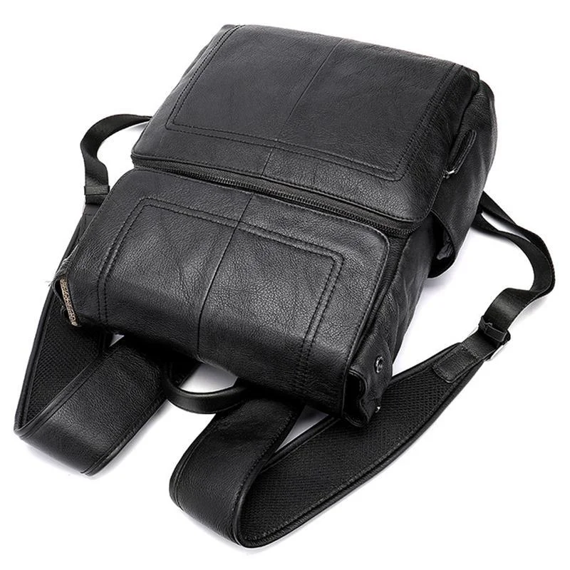 Men's Casual Large Capacity Leather Outdoor Climbing Bag Backpack Shoulder Bag