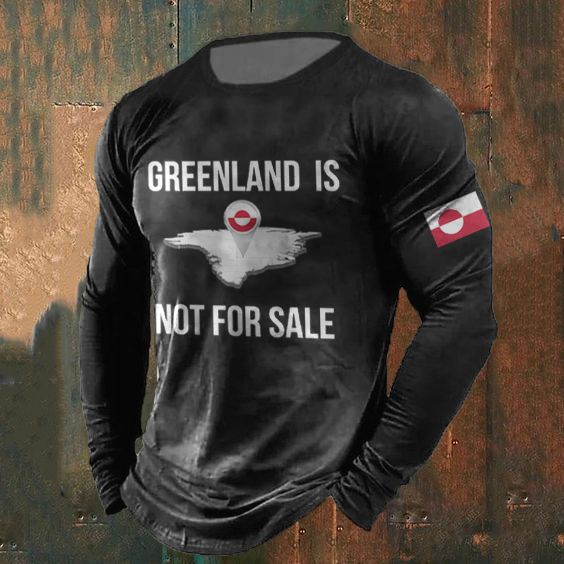 Men's Greenland Is Not For Sale Printed Casual T-shirt artswardrobe