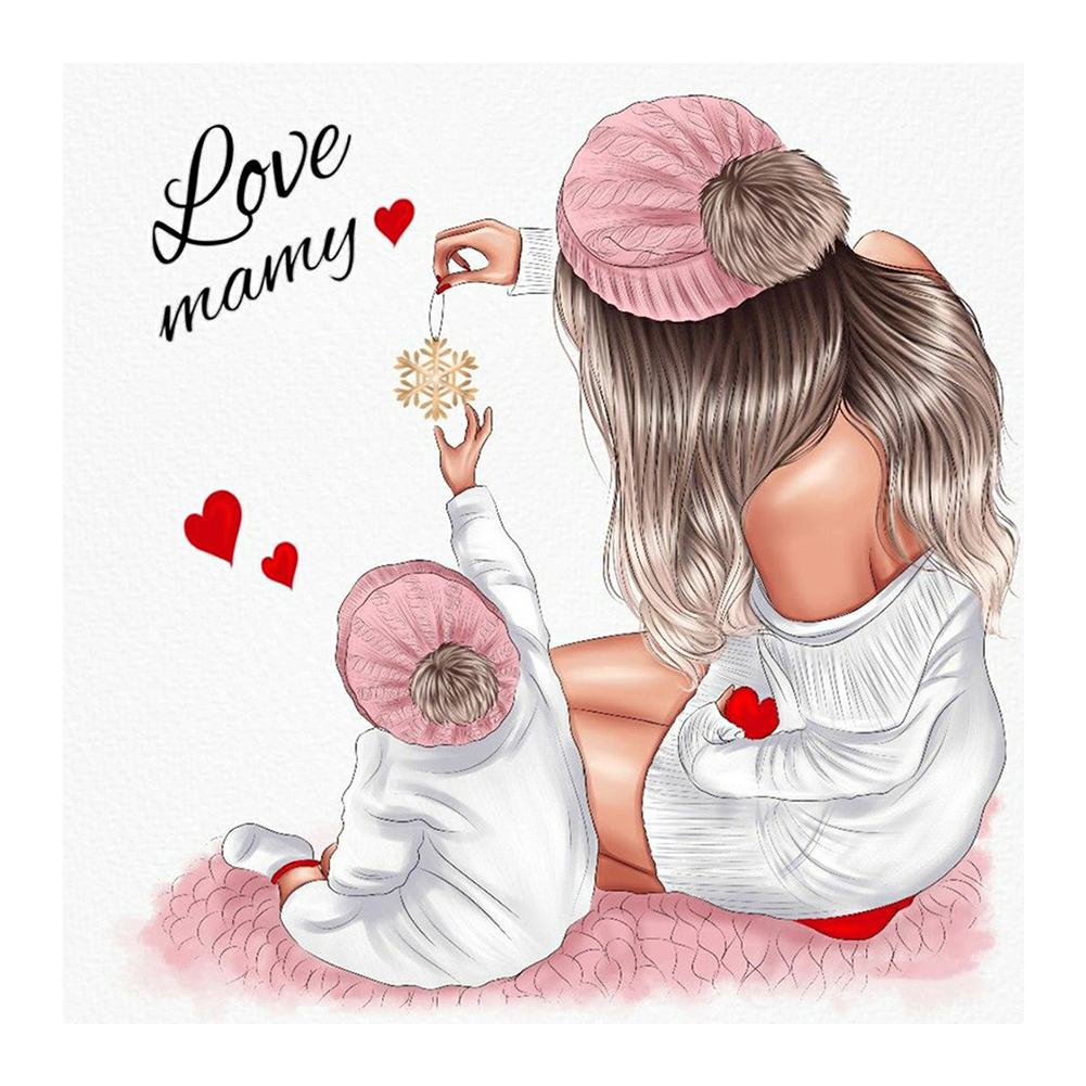 

Love Mommy - Round Drill Diamond Painting - 40*40CM, 501 Original