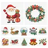 Christmas 11CT DIY Stamped Cross Stitch Kits Needlework Embroidery Kit 5.91x5.91inch Cross Stitch Art and Crafts Kits for Beginners Adults Home Decor