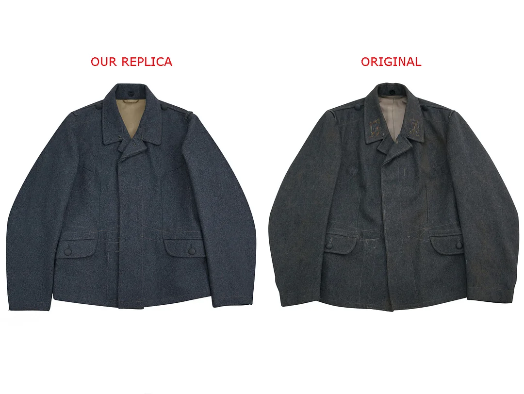   Luftwaffe German M1940 EM NCO Blue Grey Wool Flight Tunic Fliegerbluse German-Uniform