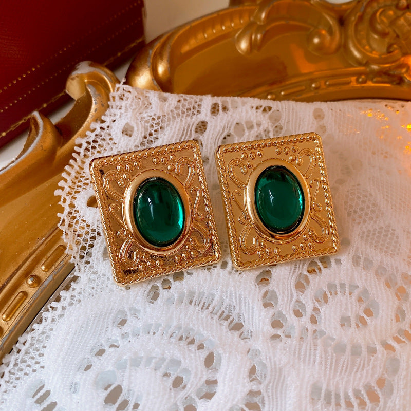 Luxurious Pleated Circle Geometric Plastic Electroplating Earrings