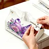 DIY Purple Butterfly Diamond Painting Tissue Box
