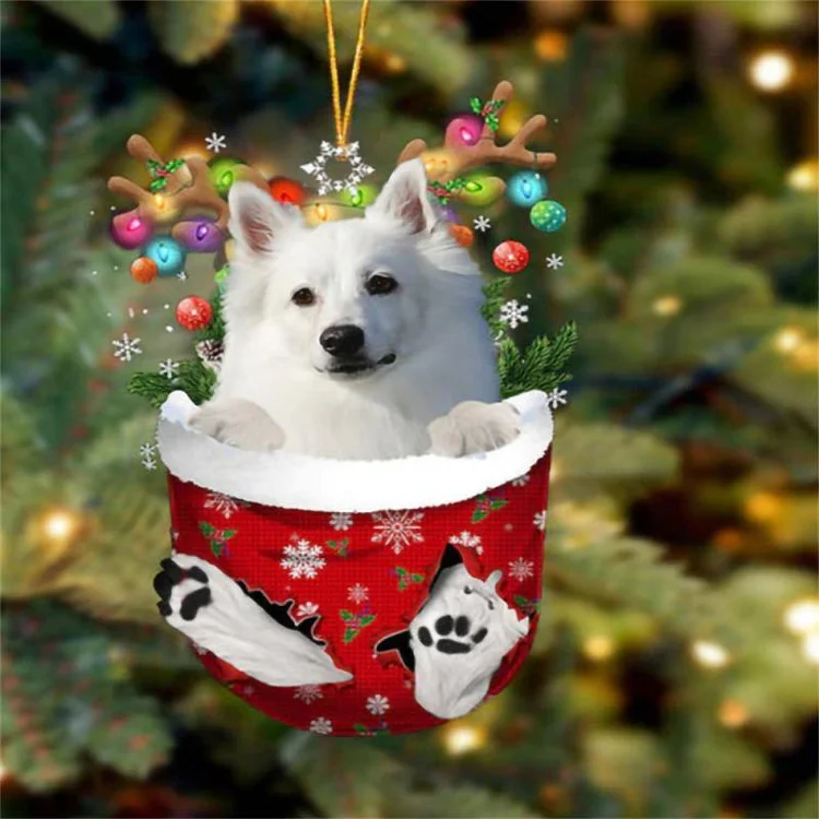 American Eskimo Acrylic Christmas Tree Ornament