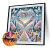 Flowers Heart  - Diamond Painting - Partial Special Shaped Drill(Canvas|30*30cm)