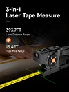 3-in-1 Multifunctional Digital Laser Distance Meter, 60-200m Laser Distance Meter, 800mAh High-Capacity Rechargeable Lithium Battery