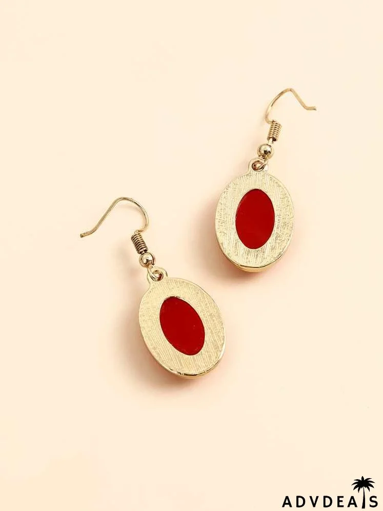 Oval Drop Earrings