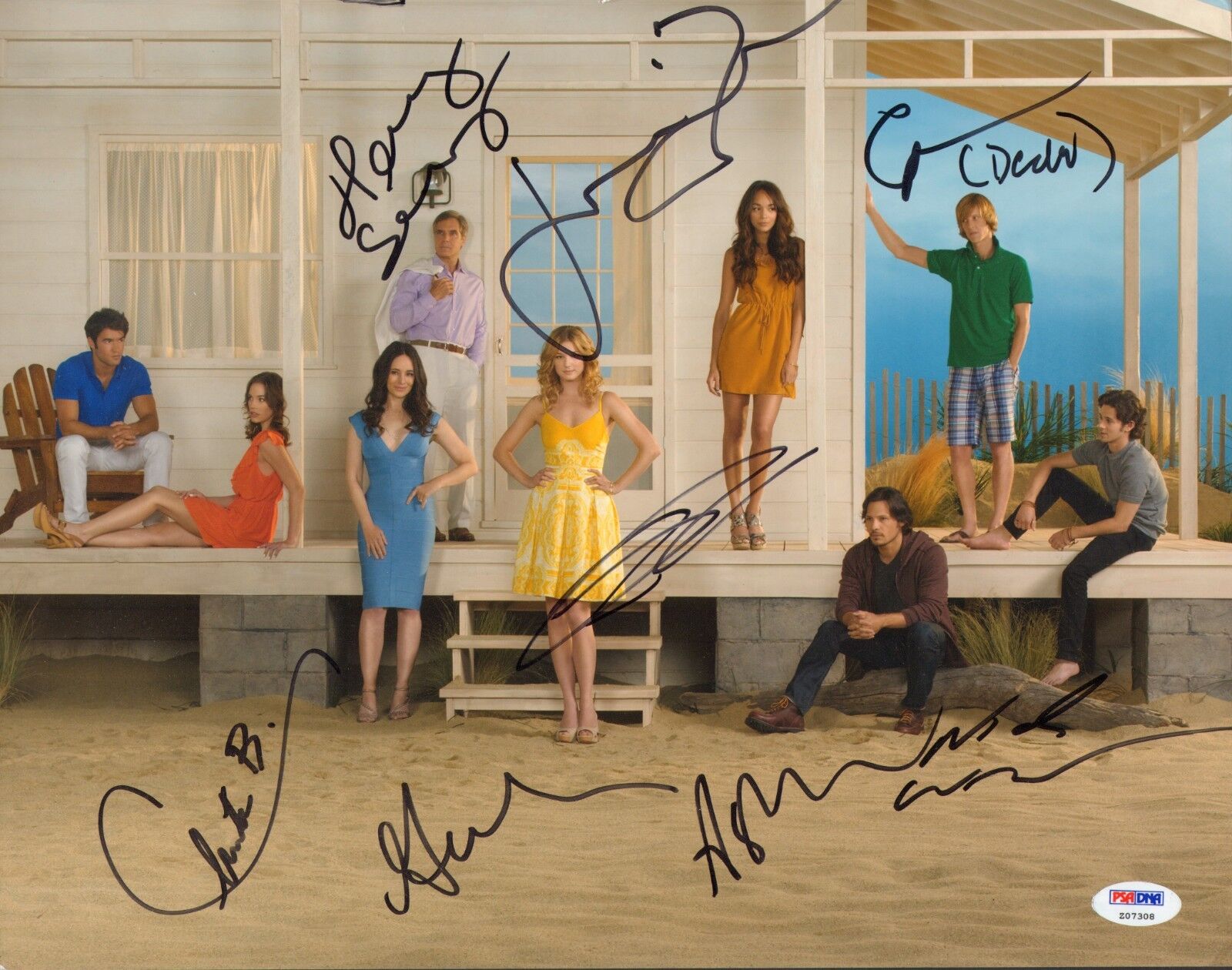 Revenge Cast Signed 11x14 Photo Poster painting PSA/DNA Emily VanCamp & Gabriel Mann Josh Bowman