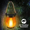 Solar Lanterns Lights with Dual Charging Modes of Solar & Type-C Flickering Flame Garden Light for Garden Yard Patio Decorative