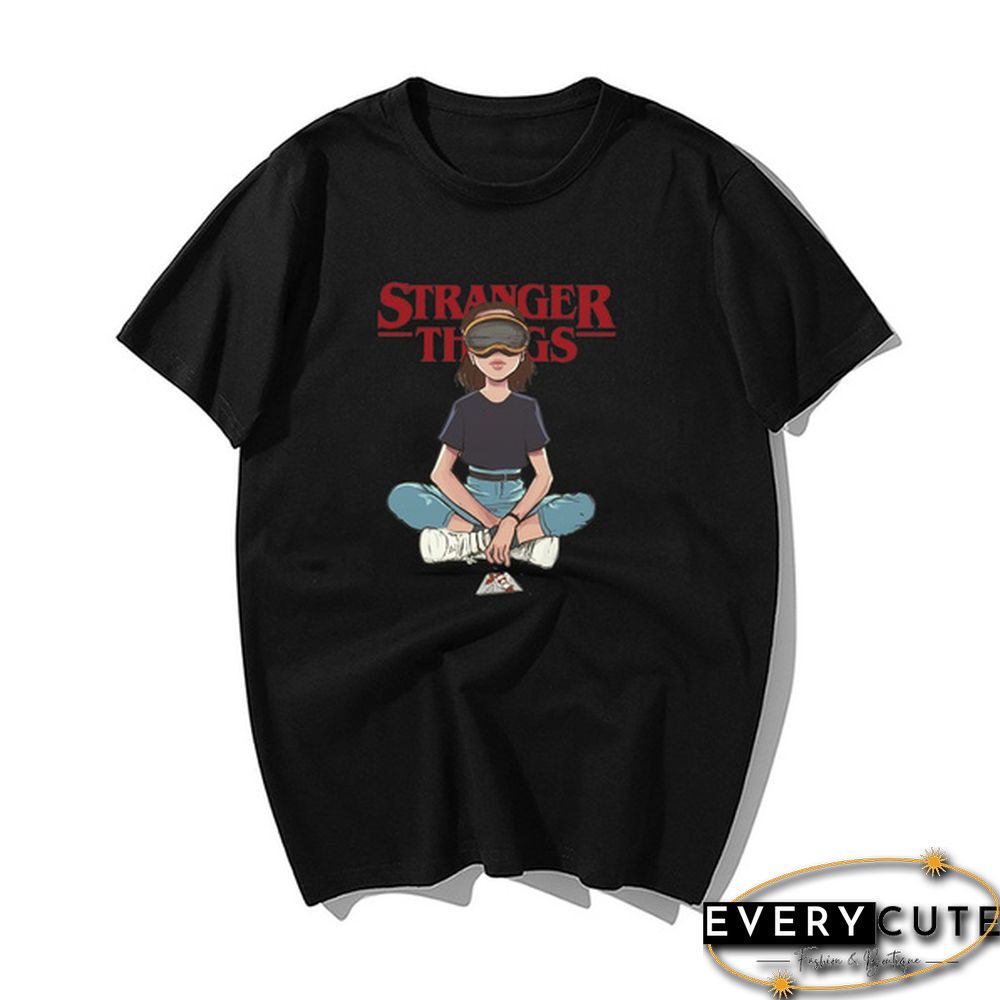 New Design Stranger Things T Shirt Women Tshirt Eleven Female Graphic Grunge T-Shirt Femme Tee Shirts Funny Clothing
