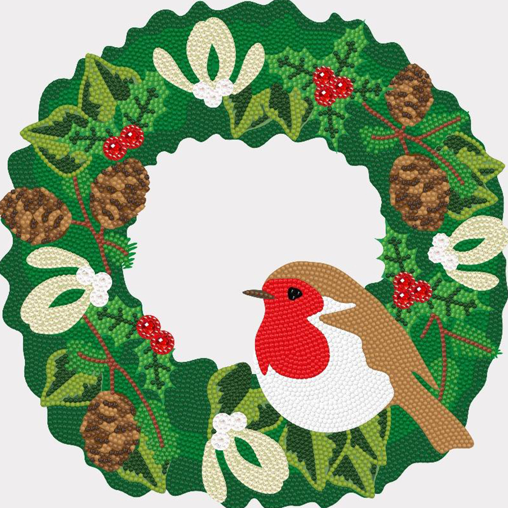 

Christmas Bird Wreath - 5D DIY Craft Decoration - 30*30CM, 501 Original