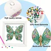 5D DIY Partial Special Shaped Drill Diamond Painting Kit Butterfly Decor With Frame Kit 18x18cm