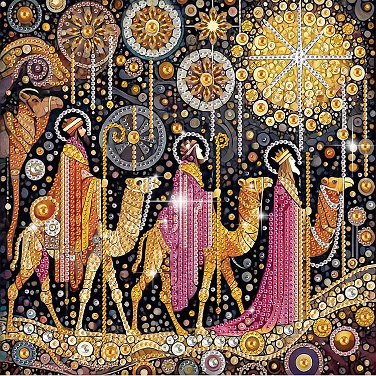 Pilgrimage Road 30*30cm (Canvas) Special Shaped Drill Diamond Painting gbfke