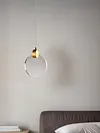 Modern LED Pendant Light Chandelier Long Hanging Light Gold for Office Entrances