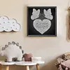 DIY Pearl Painting Butterfly Heart for Home Wall Decor(25x25cm)