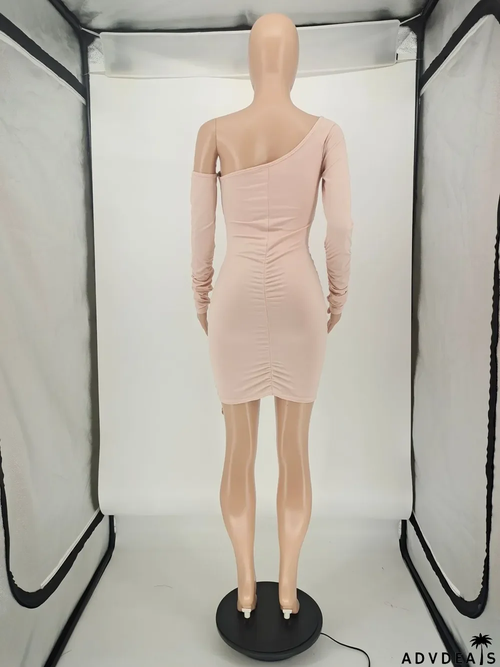 Hot Sale Fashion Sexy One-shoulder Personalized Pleated Dress