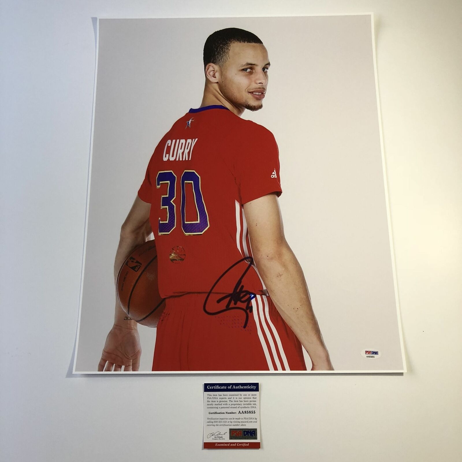 Stephen Curry signed 16x20 Photo Poster painting PSA/DNA Golden State Warriors Autographed