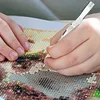 Resin Diamond Painting Point Drill Pen with 4 Various Tips Painting Arts 5D Point Drill Pen Diamonds Art Points Drills Pens for Nail Arts Rhinestone Decorations Cross-Stitch (White)