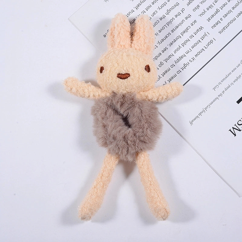 Cartoon Style Bear Plush Hair Tie